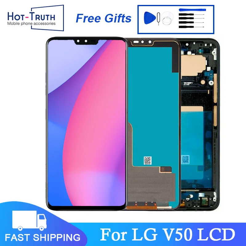

LCD For LG V50 Display Touch Screen Digitizer Assembly For LM-V500XM LM-V450PM ReplacementWith Tools