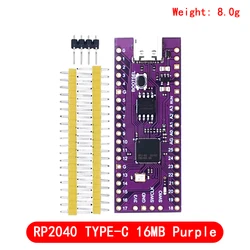 Raspberry Pi Pico High-Performance Dual-Core Microcontroller (Type-C 16MB Purple)