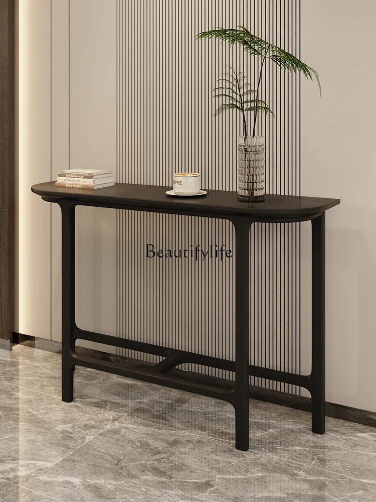 

Italian Simple Console Tables Entrance Cabinet Affordable Luxury Style Ultra Narrow Thin Semicircle Console