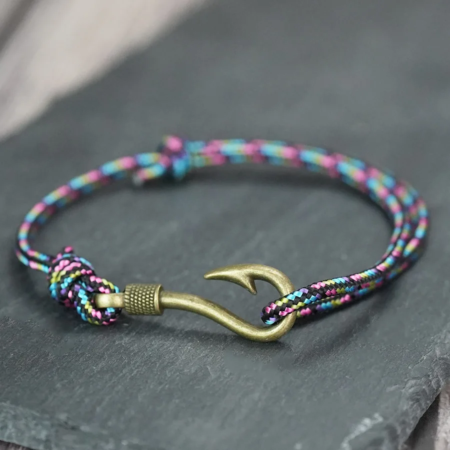 Adjustable Multicolour Nautical Bracelet for Men
