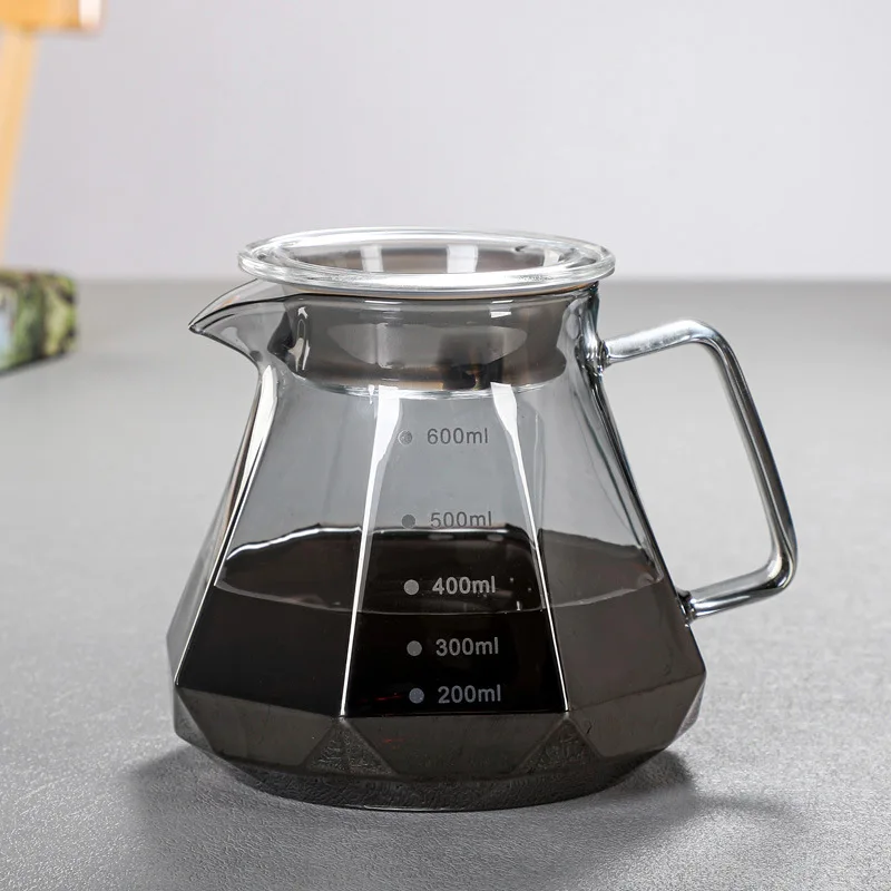 Pour Over Coffee Maker Set - 400/600ml Glass Coffe...
