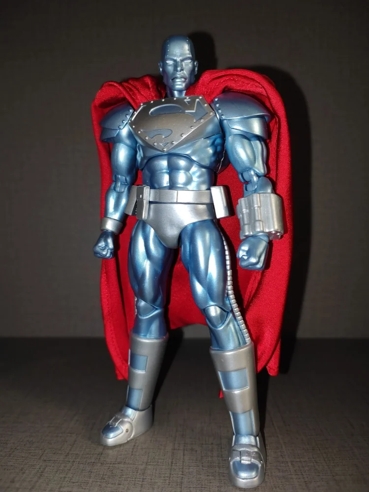 

In Stock Mafex 181 Dc Steel Return Of Super Man Action Figure 1/12 Steel Superman Movable Statue Collectible Model Kid Toy Gift