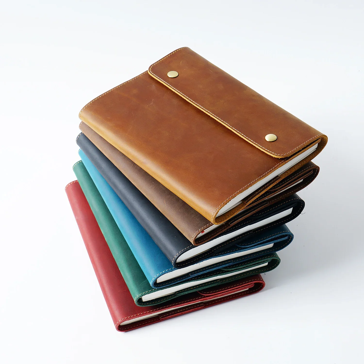 Genuine Leather Notebook Vintage Cowhide Notepad Creative Women/Men Sketchbook Diary Notebook New Book Protection with Inserts 5