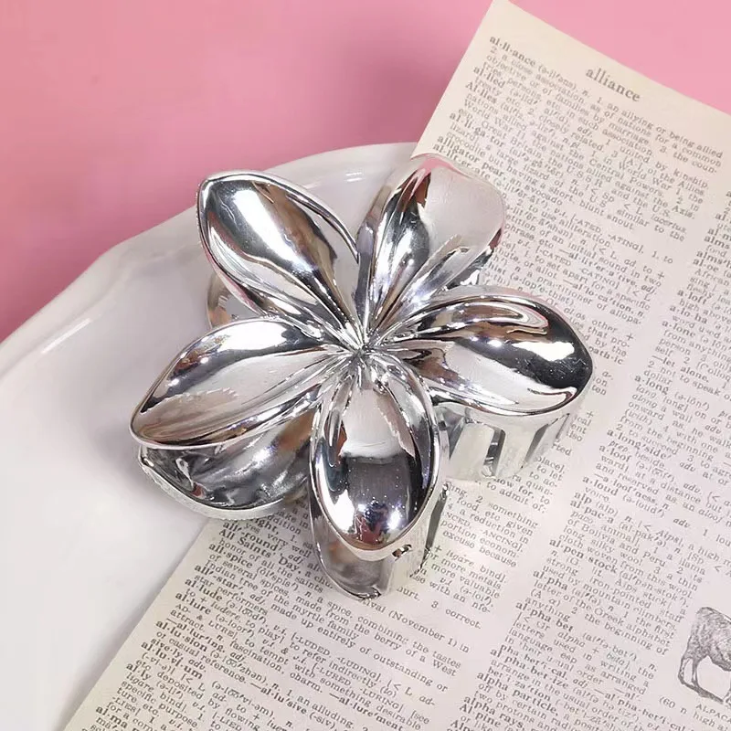Vintage Sterling Silver and Crystal Flower Hair Claw Clips Amazon.com : 1 Pcs Metal Claw Clips, Vintage Crystal Flower  main image 4