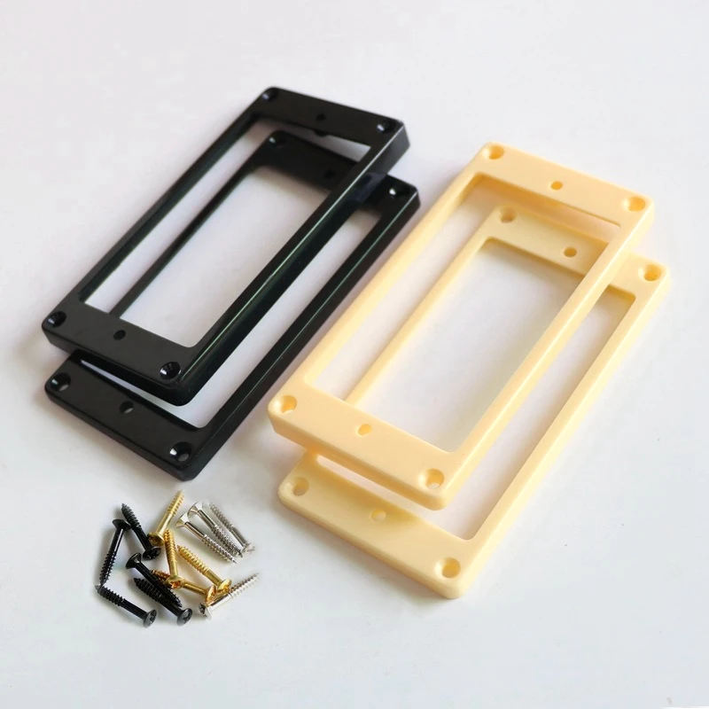 Donlis-Humbucker-Guitar-Pickup-Ring-Ivory-Surround-Black-Frame-Creme ...