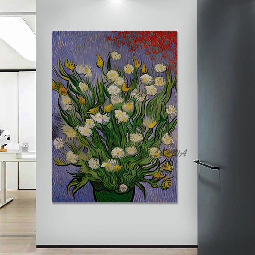 

Flower Vase Canvas Art Picture 3D Beautiful Plant Abstract Wall Decoration Frameless Replica Famous Paintings Acrylic Artwork