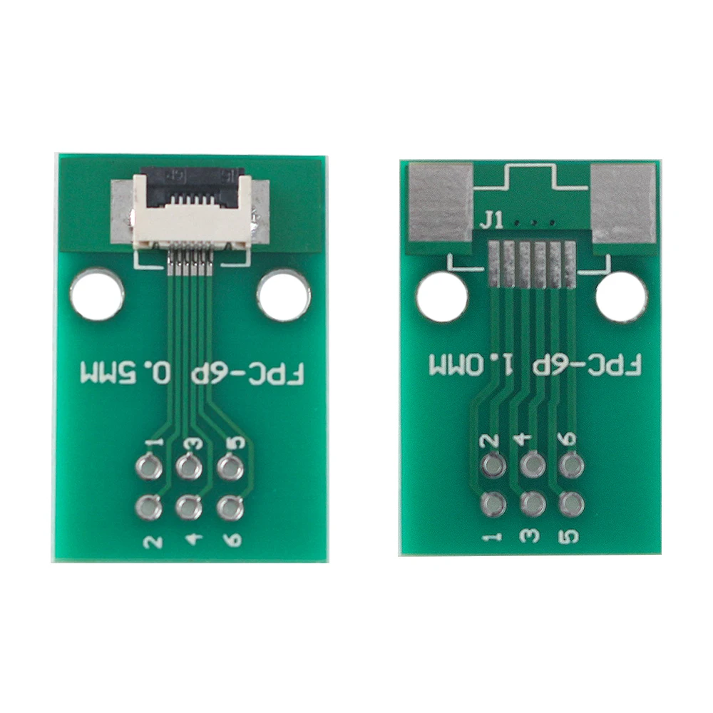 5Pcs/lot FPC FFC 0.5MM  Pitch Conversion board DIY PCB board 6P~20P 6 8 10 12 20 P connector For Cable transfer
