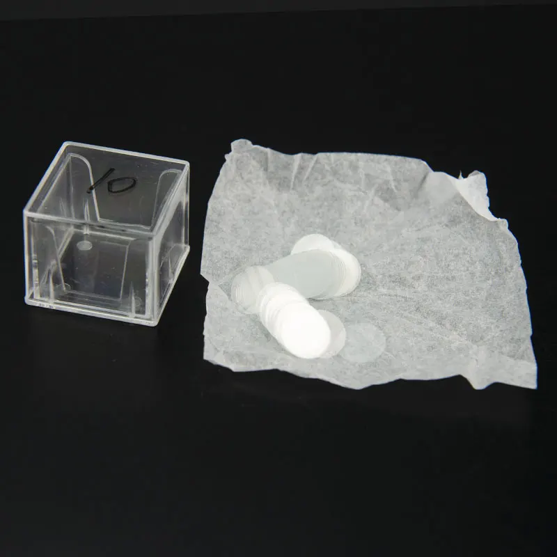 10 상자 1018mm 원형 현미경 유리 슬라이드 커버 슬립 블랭크 슬라이드 커버슬립 두께 0.13 - 0.17mm