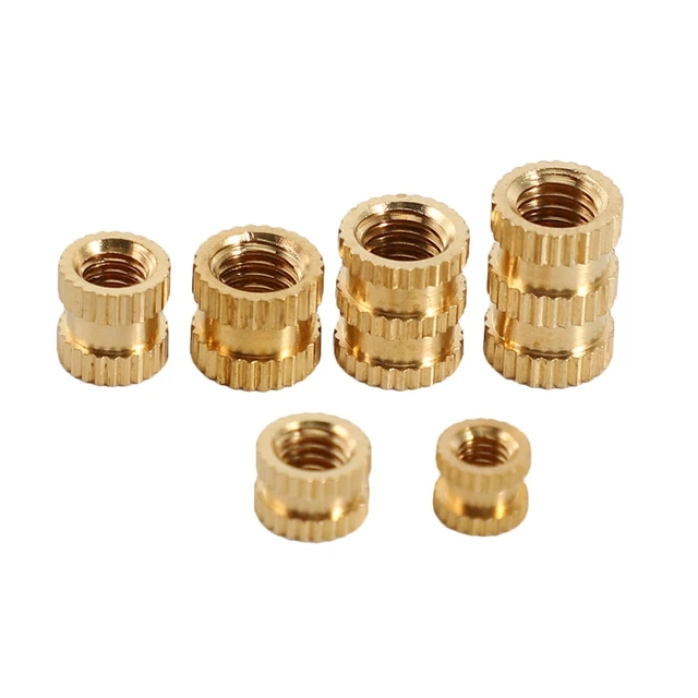 M2 M3 M4 M5 Female Thread Knurled Brass Threaded Insert Embedment Nut For 3D  Printing Threaded Heat Set Inserts - AliExpress