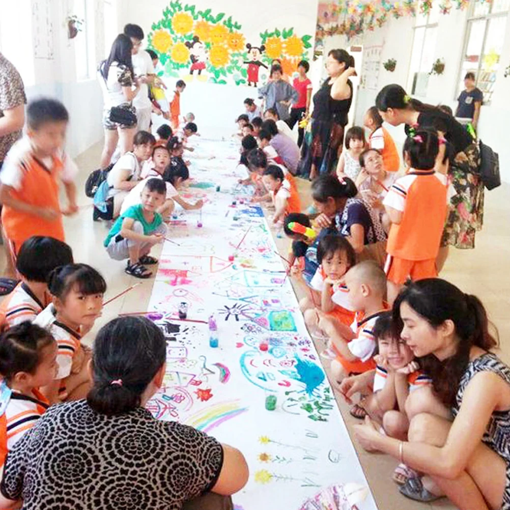 

2pcs White Drawing Paper Roll Painting Paper Rolls for Kid Craft Activity and Painting Watercolor Paper (30cm x 5m)