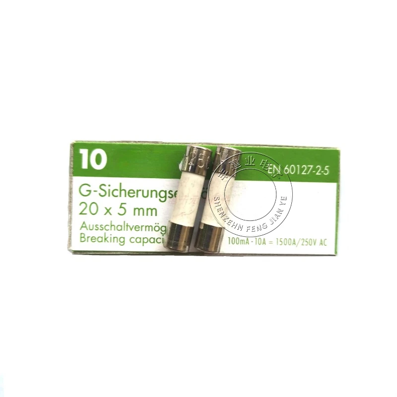 Original ceramic fuse 5x20 with sand, slow speed T1H250V ceramic tube with arc extinguishing sand