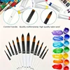 12pcs Round Paint Brush Set - Professional Nylon Bristles for Watercolor, Acrylic, Oil Painting, Face & Body Art, Nail Designs 4