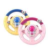 Children's simulation steering wheel co pilot toy car mounted early education learning machine puzzle toy 1