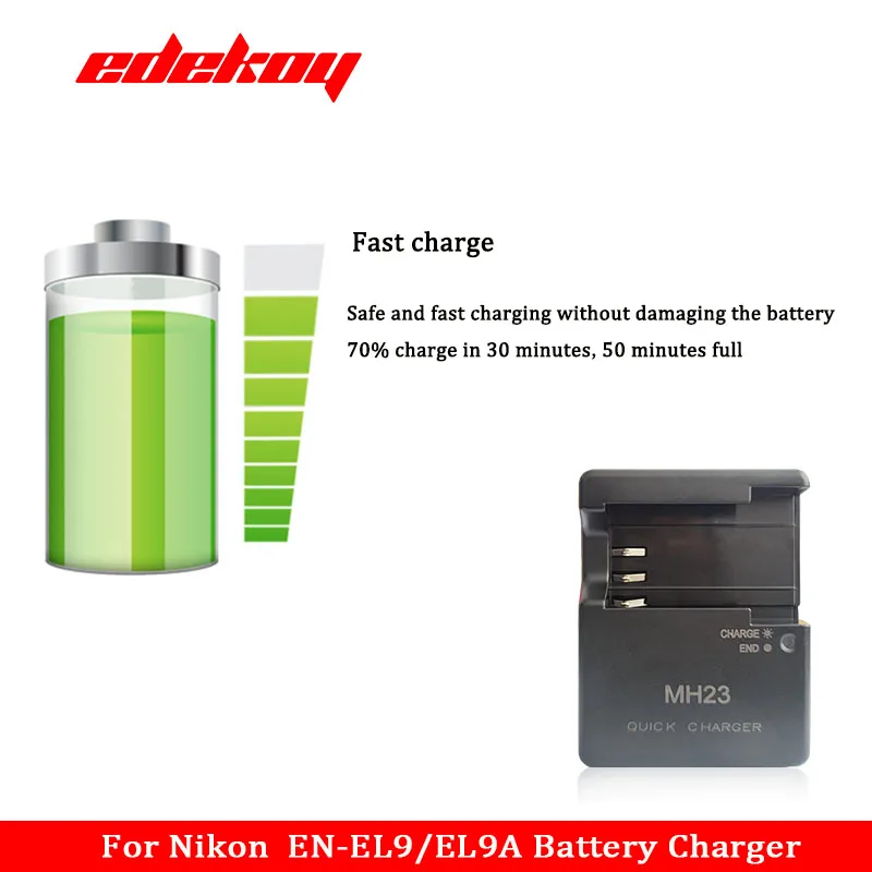Charger Adapter Battery Charger Battery Charger Adapter MH-23 MH23 Battery Charger For Nikon EN-EL9 ENEL9A Camera D40 D50 D60 D70 D300 D700 D5000 D5100 D3000