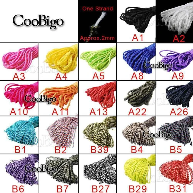 2mm*10m Paracord 550 Rope Lanyard Militery Type Accessories Parachute For  Outdoor Camping Equipment & Survival,100 Colors - Price history & Review, AliExpress Seller - Shop1452649 Store