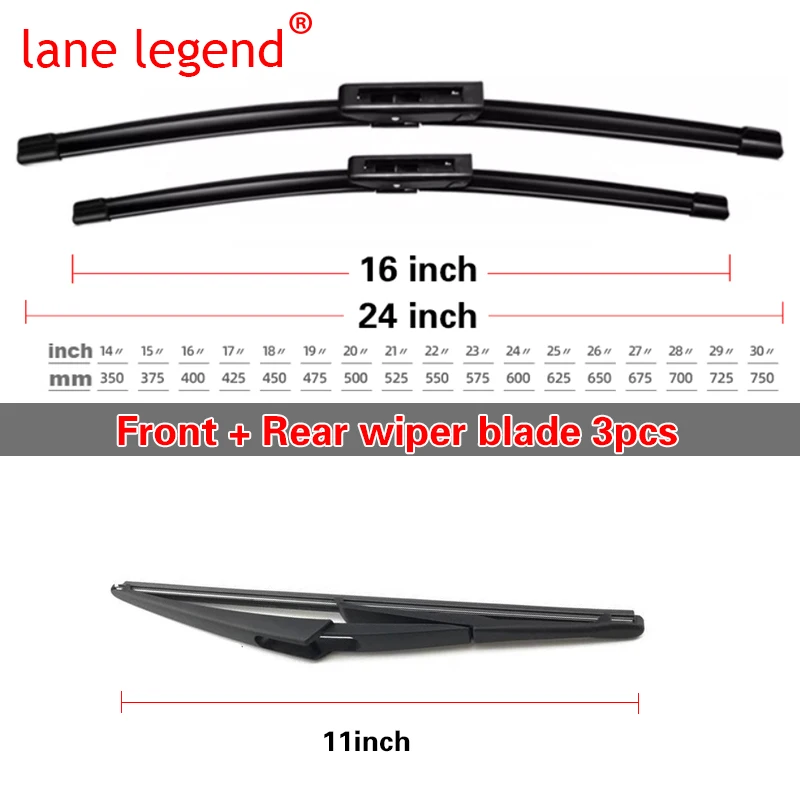 Rear Wiper Arm & Blade Set For Citroen C3 Picasso (2009-2018) - 12 Inch / 30 Cm