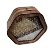 Money Box Hexagonal Wooden Piggy Bank with Digital Scale for Kids Adults Achieve Savings Goals with Children's Savings Target 2