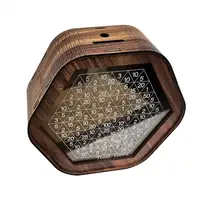 Money Box Hexagonal Wooden Piggy Bank with Digital Scale for Kids Adults Achieve Savings Goals with Children's Savings Target 2