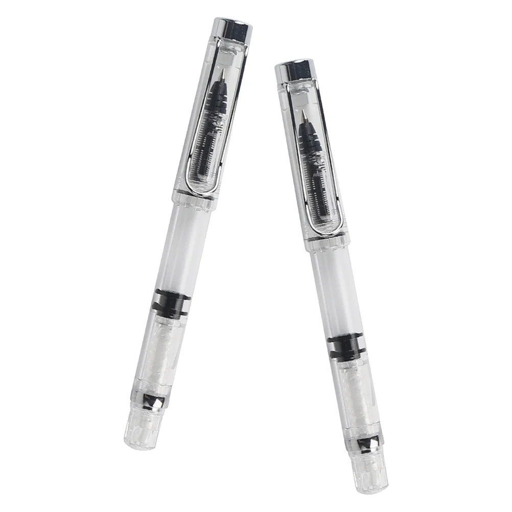 2 Pcs Smooth Writing Pen Portable Ink Pen Calligraphy Pens Ballpoint Pen Gel Pen Writing Supplies Student Stationery Simple Ink