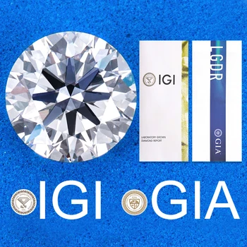 0.3ct 0.5ct 0.8ct 1ct 1.5ct 2ct 3ct Round Lab Grown Diamonds With IGI GIA Certificate CVD HPHT Laboratory Diamond Wholesales 1