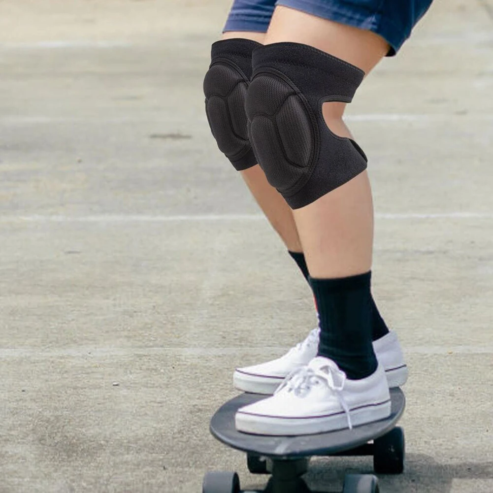 1쌍 미끄럼 방지 충돌 방지 무릎 슬리브 충돌 방지 스키 라이딩 충격 방지 터틀 쉘 스폰지 탄성 무릎 보호대