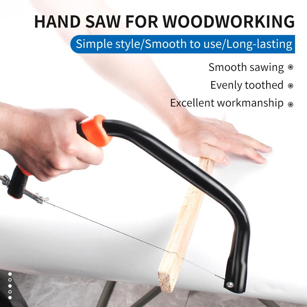 LUXIANZI Professional Hand Saw Bow U-shape Frame Sawbow for Woodworking Craft Jewelry  DIY Hand Tools Adjustable Coping Jig Saw 3