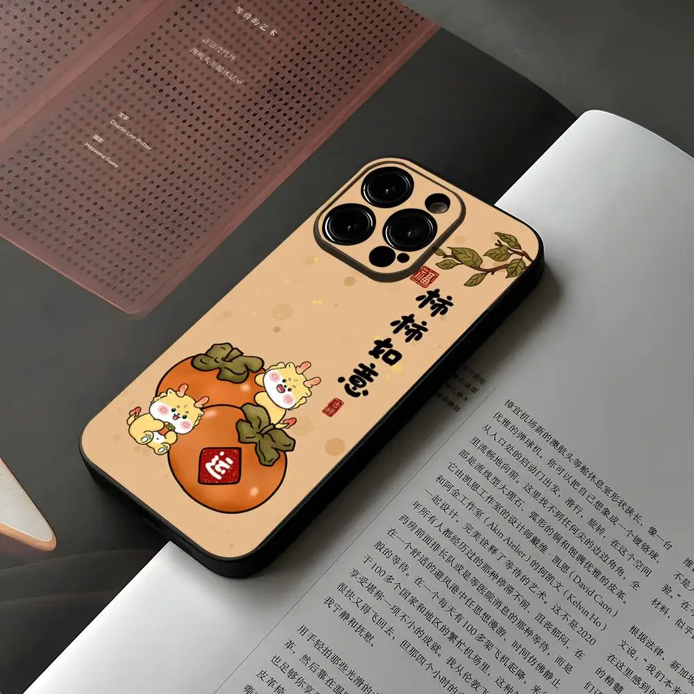 New Year 2024 Dragon Phone Case For Iphone 15 12 14 Se 2022 Pro Max 11 13 Xr X Xs Mini Plus Funda Shell Cover