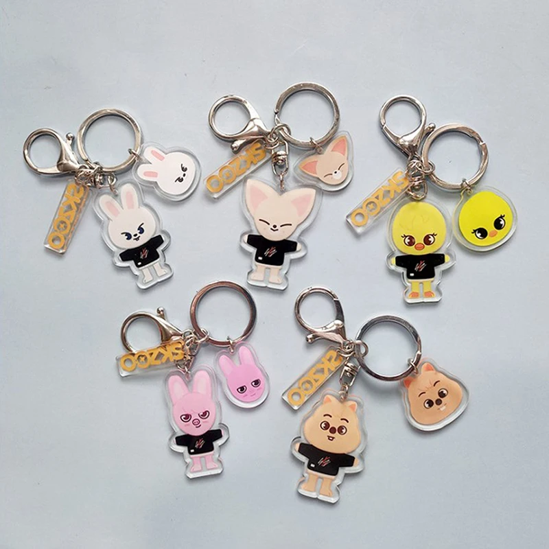 6 Porte Clés Alien Stages Anime Figurine Cosplay Accessoires Coloré Thème Acrylique Keychain Merch