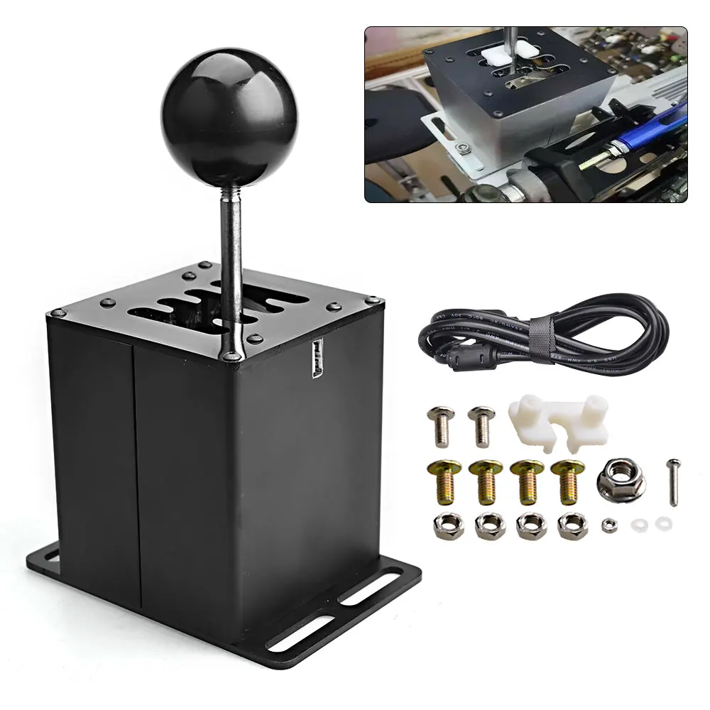 PC USB H gears 7+R For Logitech G29 G25 G27 G920 T300RS/GT For ETS2 Simracing With Sequence Function Simulation Game