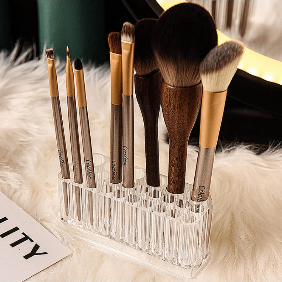 1pc Makeup Brush Holder, Nail Polish Storage Box, Cosmetic Display Storage Box 5