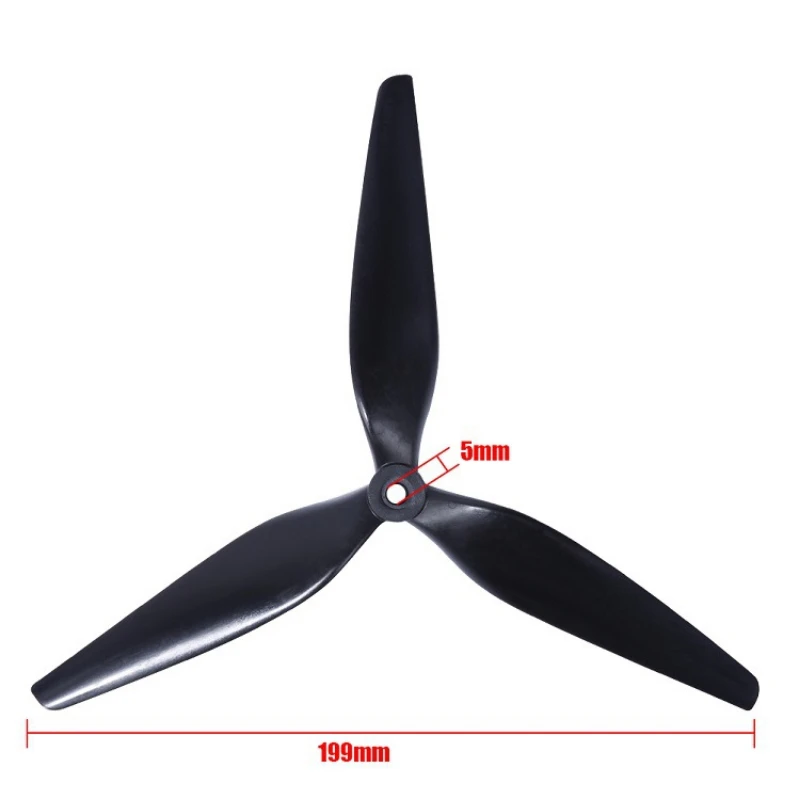 Hélice Drone 9x5x3 Nylon 3 Pales CW/CCW - Lot 1 ou 2 Pièces