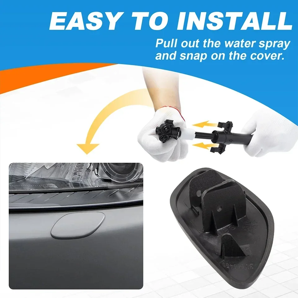 Auto Parts For VOLVO S80 2007-2013 Front Bumper Headlight Washer Spray Nozzle Cover Cap 39870059 39870060 Headlamp Water Lid