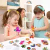 20Pcs 5mm Perler Hama Beads Pegboards Clear Animal Shape Plastic Pegboards with 20 Pcs Colorful Cards for Kids DIY Craft Beads 3