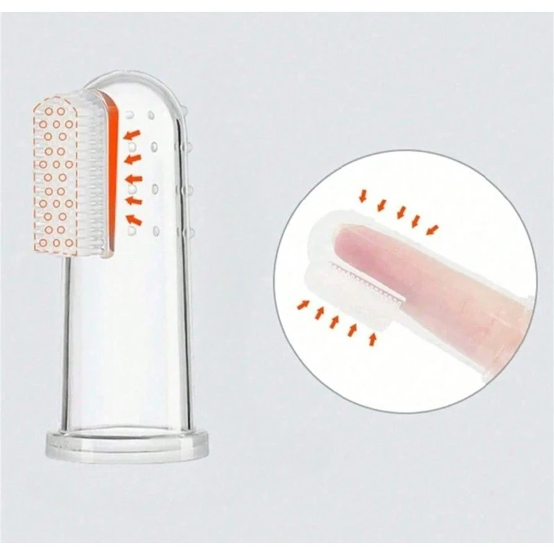 Pet Finger Toothbrush Silicone Material Small Size Convenient and Practical Home Pet Supplies for Protecting Teeth for Dogs Cats