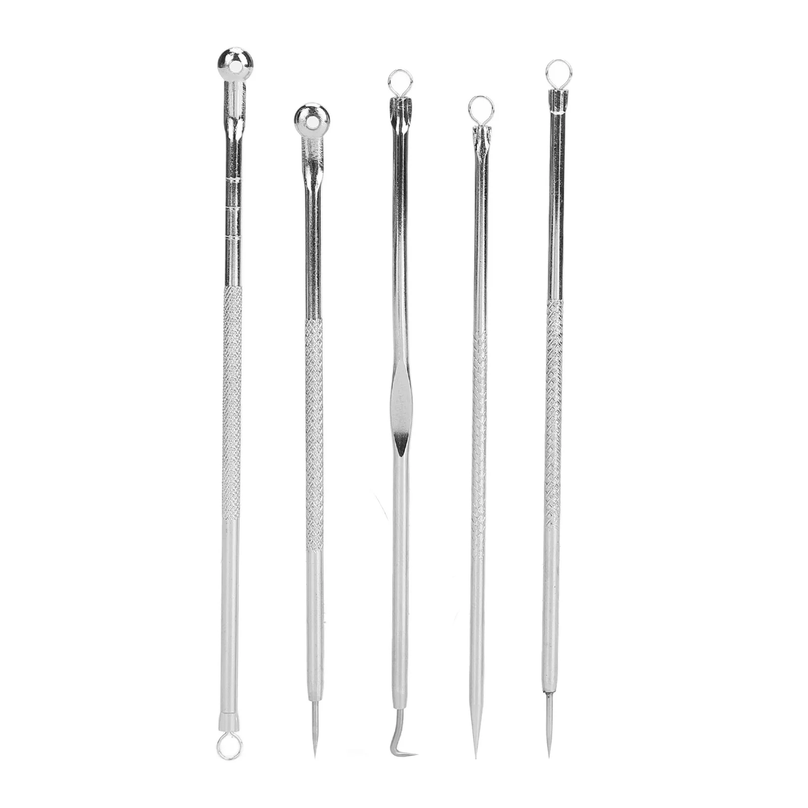 

Pimple Popper Pimple Extractor Ergonomic 5 Set Blackhead Removal Stainless Steel Precise Knurled Handle for Whitehead for Home