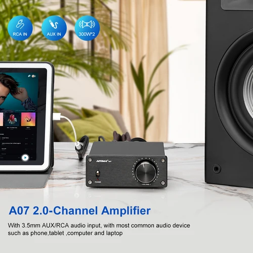 AIYIMA A07 TPA3255 전력 증폭기, 300Wx2 클래스 D 스테레오 2.0 디지털 오디오 앰프, HiFi 사운드 앰프, 홈 스피커 앰프 6