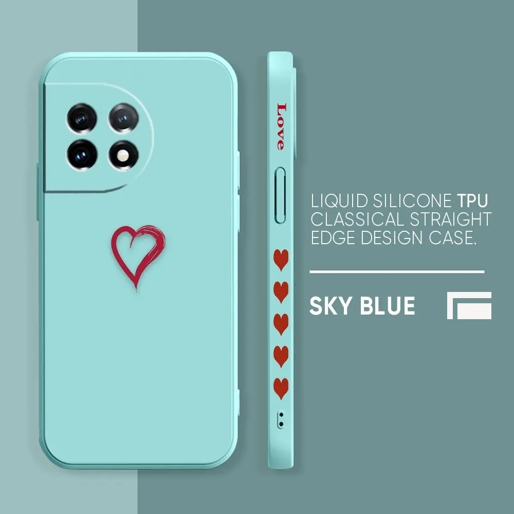 thumbnail image 1 of Case For Oneplus 5 6 9 9R 8 8T 7 7T A3 2 2V NORD 3 2 Lite Pro Simple Liquid Silicone Case Simple Lover Line Art, 1 of 5