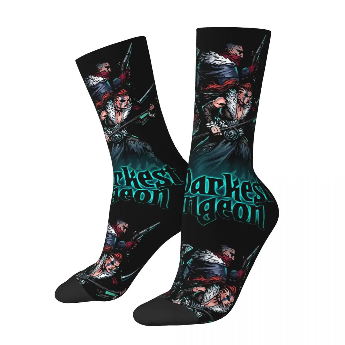 

Funny Happy RPG Game Men's Socks Retro Harajuku Darkest Dungeon Game Hip Hop Novelty Seamless Crew Crazy Sock Gift Printed