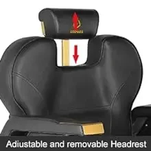 Description Picture 4 of itemChair Salon Hydraulic 360° Swivel Gold PVC Leather Barber, 440lbs Weight Capacity salon stool  salon furniture barbershop chair
