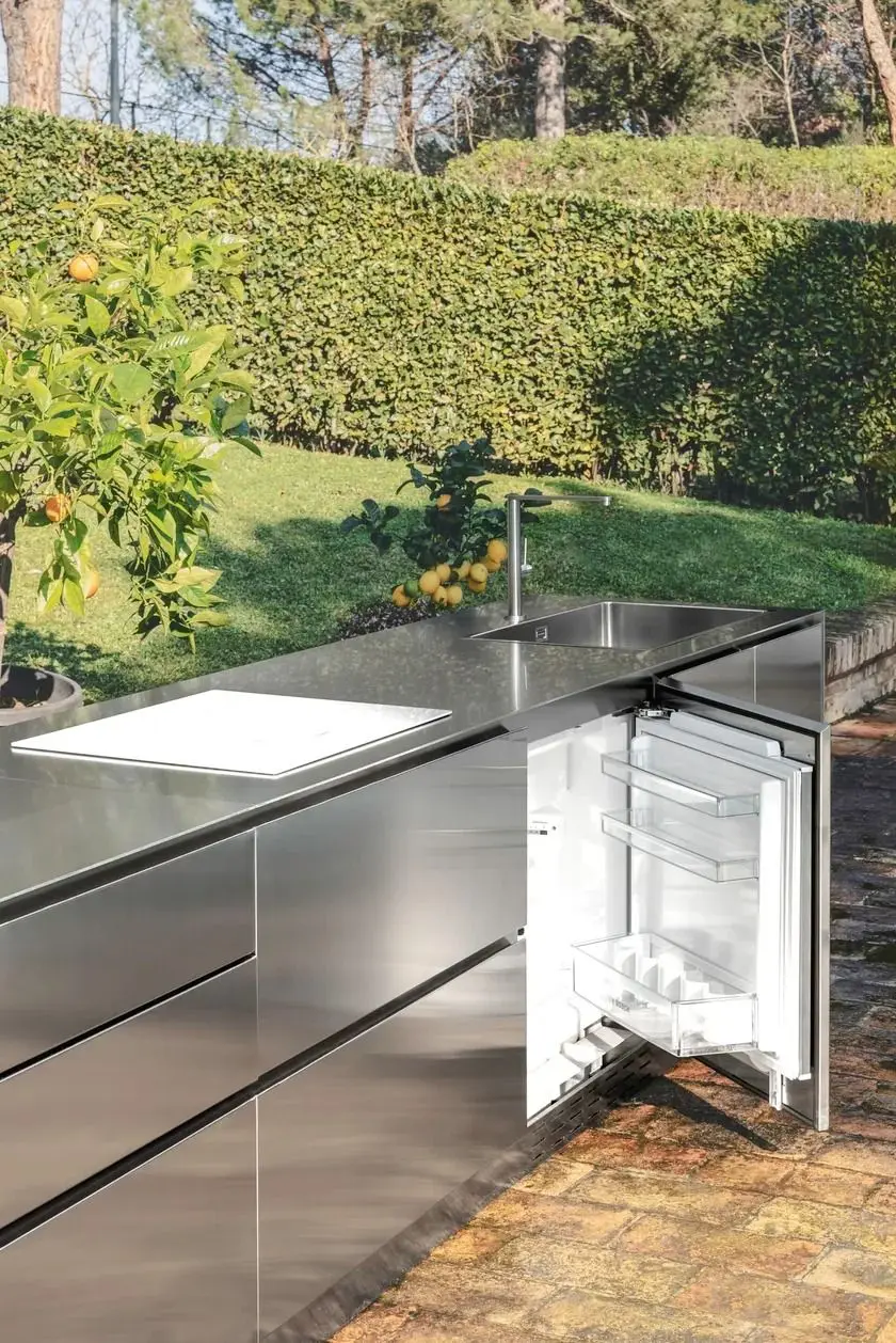 Modern Modular Outdoor BBQ Kitchen 304 Stainless Steel Outdoor Kitchen ...