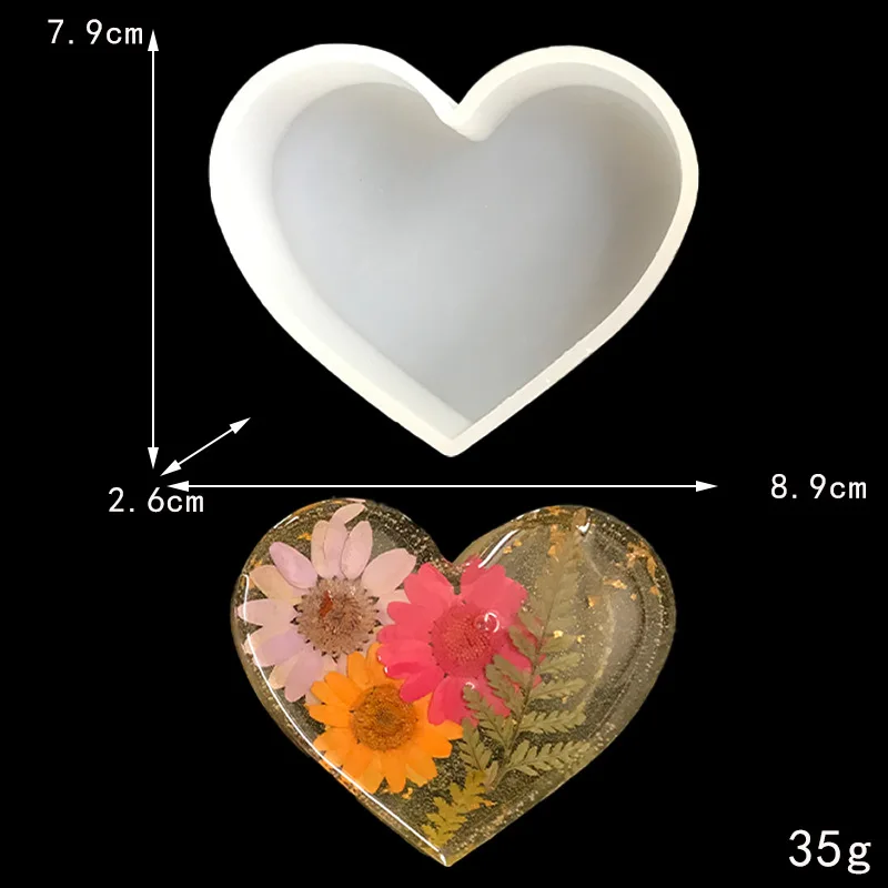 Fai da te stampo in resina epossidica cuore stella esagonale stampo per gioielli in Silicone accessori per gioielli  36