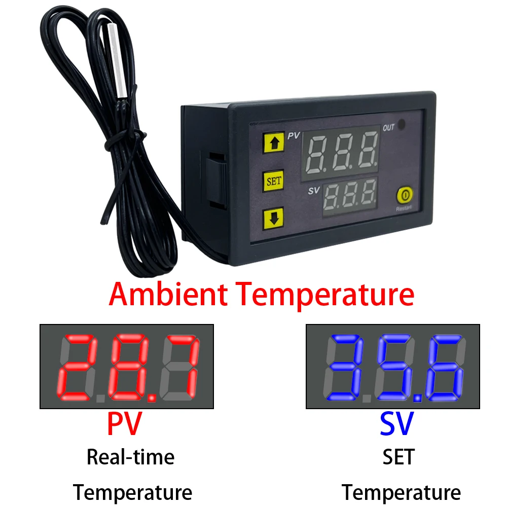 Mini Digital Temperature Controller Thermostat Regulator with Sensor
