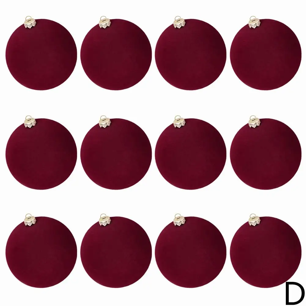 thumbnail image 1 of Juego de 12 bolas de Navidad con adornos de terciopelo de 2,36 pulgadas con aro colgante para decoración del hogar y fiesta de Navidad, 1 of 5