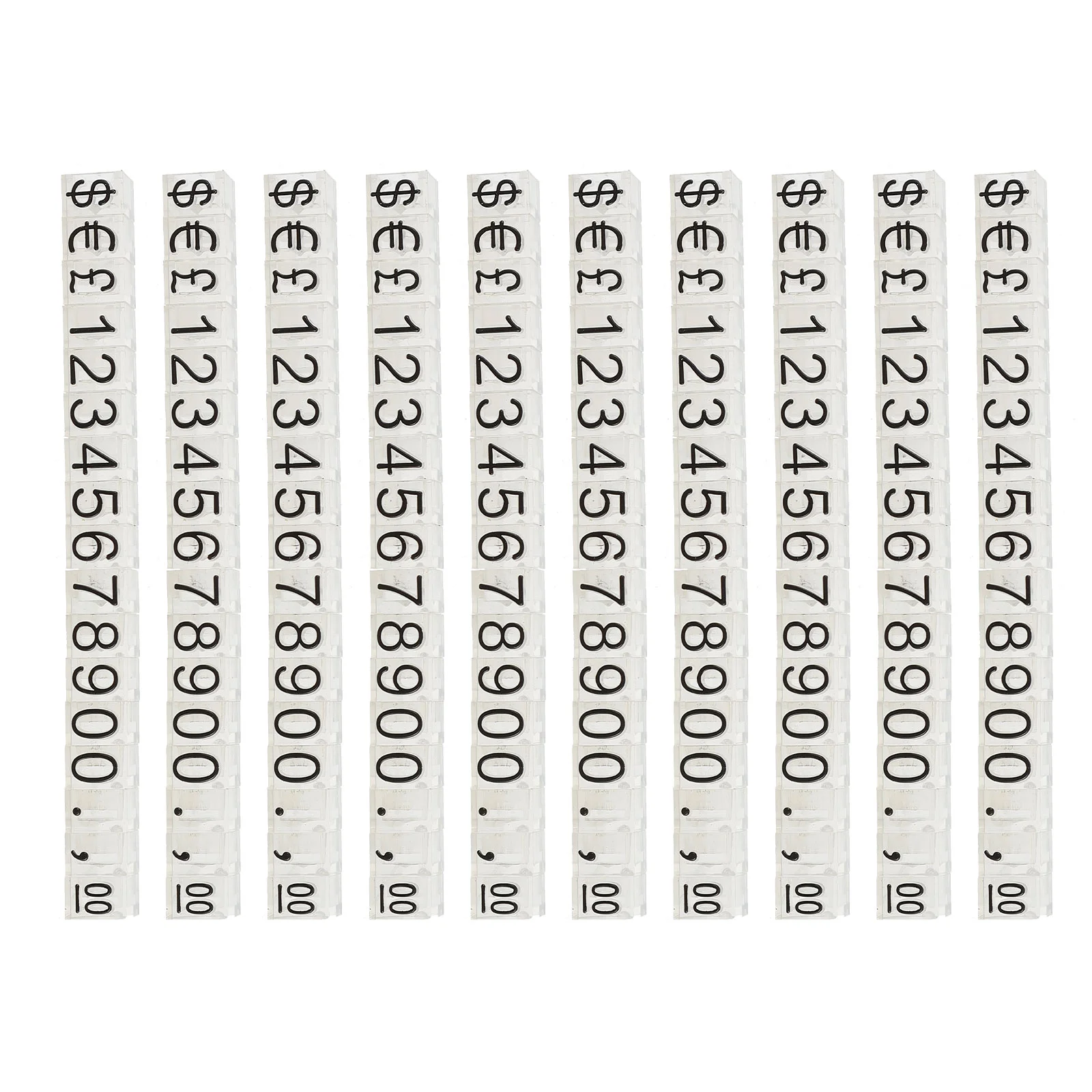 

10pcs Commodity Price Boards Number Price Display Tags Shopping Mall Price Signs