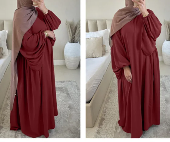 See3b8116fd434a1fa3da052e961892feE Casual Solid Eid Muslim Dress Women Hijab Abaya Kimono Khimar Dresses Kaftan Kebaya Ramadan Abaya Dubai Long Robe Islam Clothing Mallzona