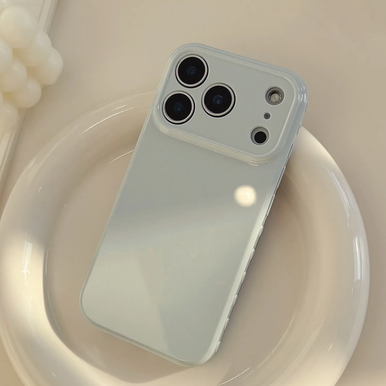 Minimalist Solid Color Soft Phone Case - Macaron Collection