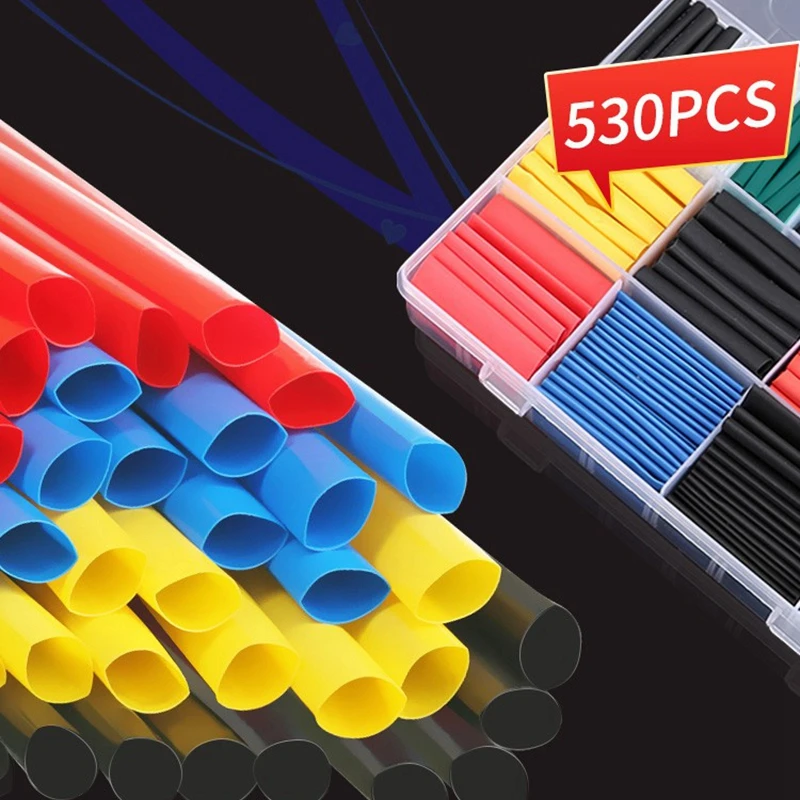 Thermoresistant Tube Heat Shrink Wrapping KIT Termoretractil Shrinking Tubing Assorted Pack Wire Cable Insulation Sleeve