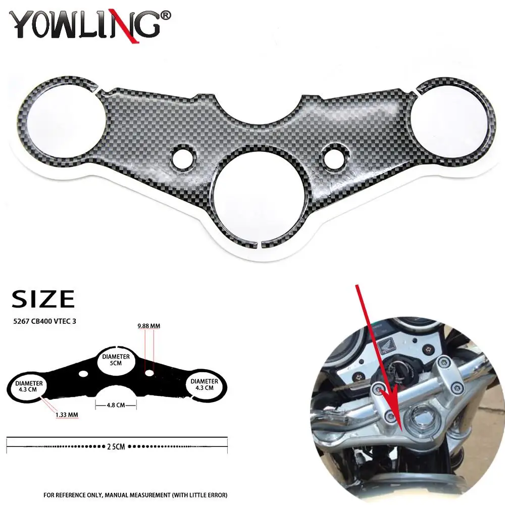 Motorcycle Steering Bracket Cover Decal Sticker On The Board Anti