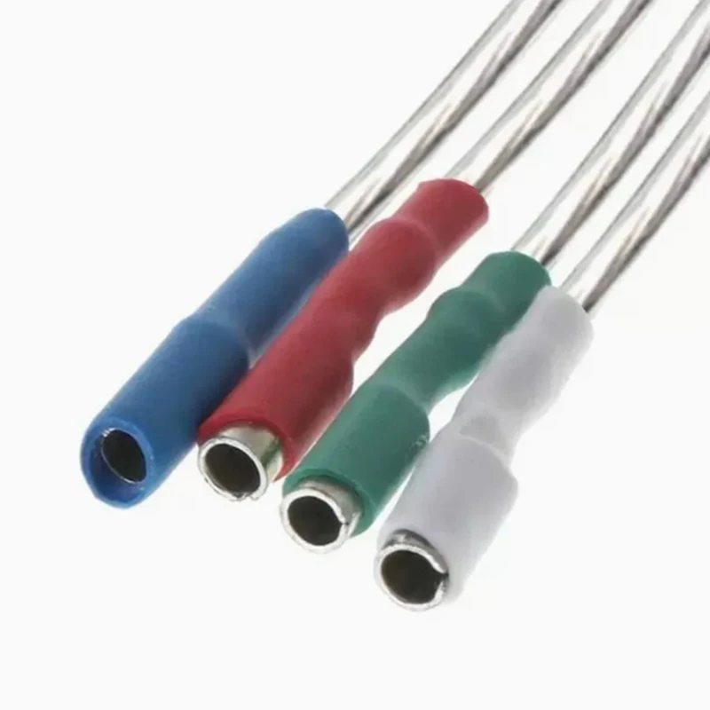 B37B-4Pcs/Lot 7N Silver Plated Turntable Phono Cartridge Headshell Wire Leads Cables For 1.2Mm-1.3Mm Pins