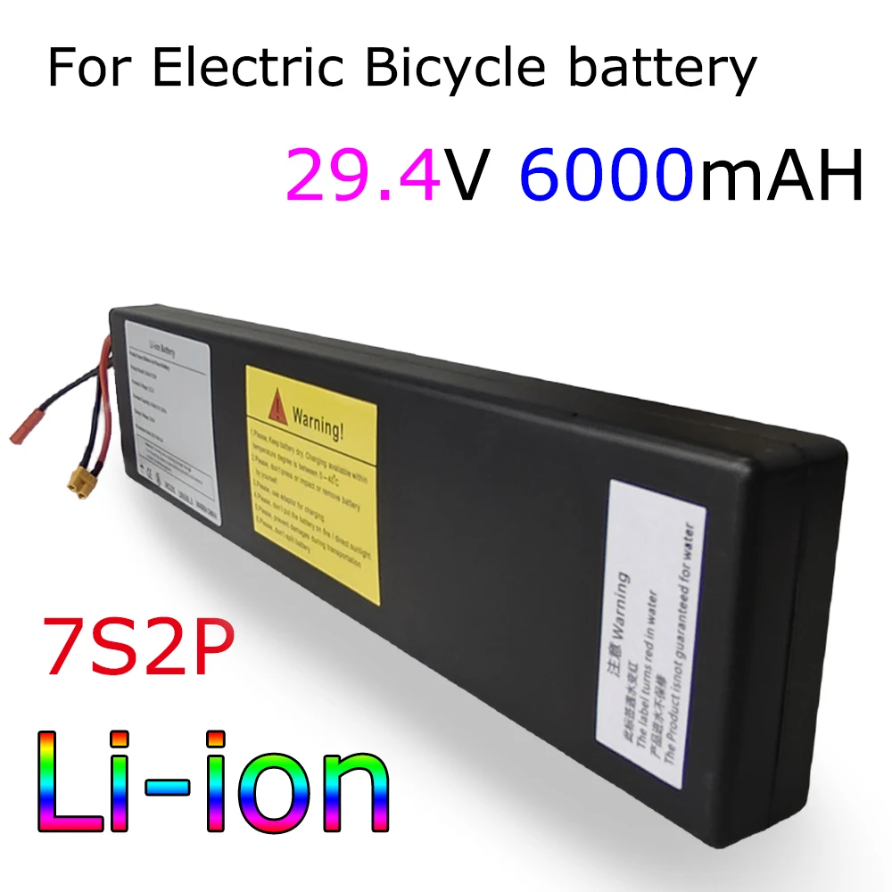 

For Electric Bicycle Scooter/ Electric Scooter 29.4V 6000mAh 18650 7s2p Battery Lithium Ion Battery